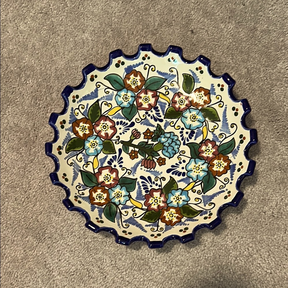 Floral Ceramic Decorative Plate
